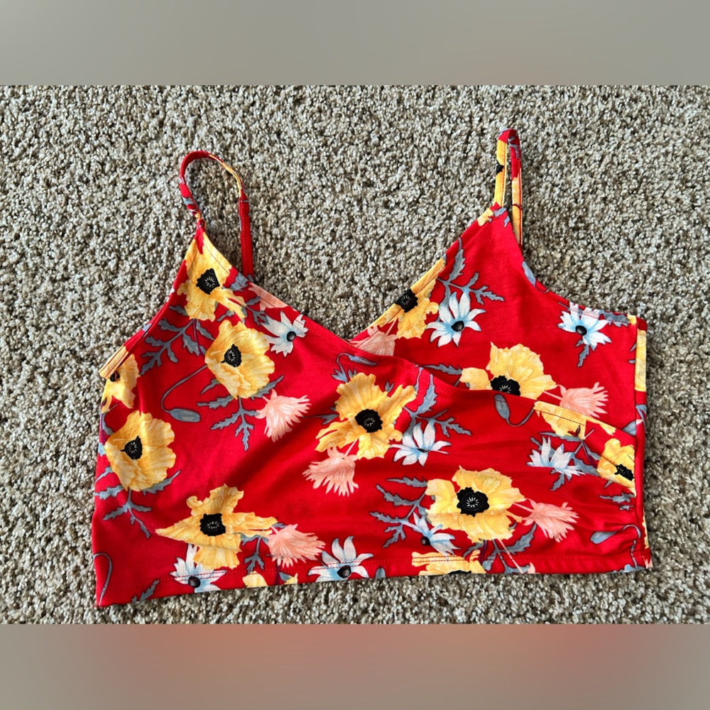 H&M Red Floral Camisole